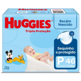 Fralda Huggies Tripla Proteção Mega Tam P - 46 Unidades na Lojas Rede