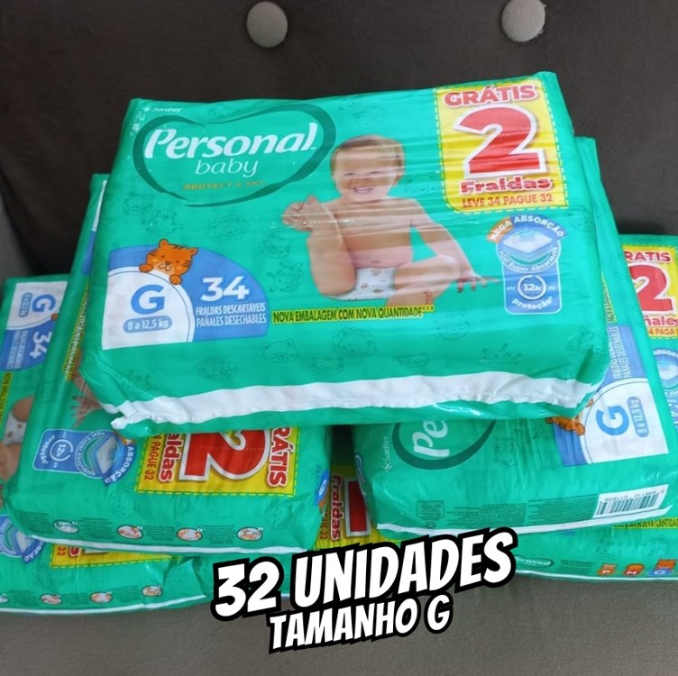 Fralda Infantil Personal Baby Protect e Sec G Mega 9x34pads Leve 34 pague 32 Unidades na Amazon Fralda Infantil Personal Baby Protect e Sec G Mega 9x34pads Leve 34 pague 32 Unidades na Amazon