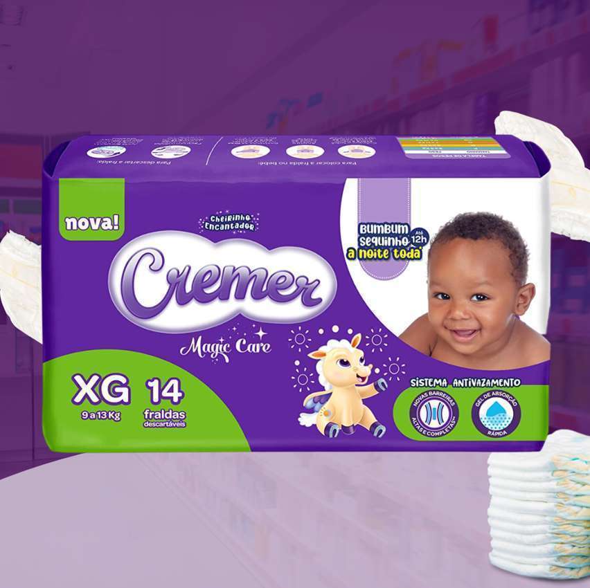 Fralda Jumbinho, Cremer, XG, pacote de 14 na Amazon
