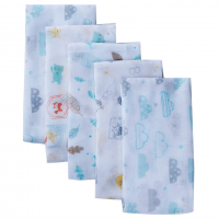 Fralda Luxo Estampada, Papi Textil, Branco, 70Cm X 70Cm, Pacote De 5 na Amazon