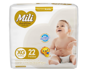 Fralda Mili – Xg – Pacote De 22 Fraldas na Amazon