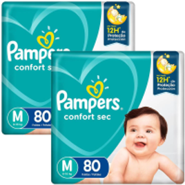 Fralda Pampers Confort Sec M - 160 Unidades na Casas Bahia