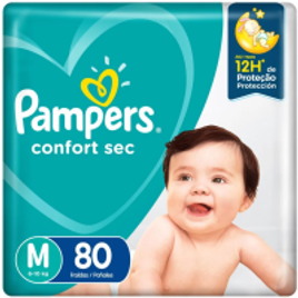Fralda Pampers Confort Sec M 80 unidades na Drogaria Venancio