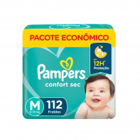 Fralda Pampers Confort Sec M Com 112 Unidades na Pague Menos