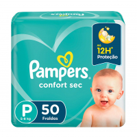 Fralda Pampers Confort Sec P 50 Unidades na Amazon