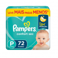Fralda Pampers Confort Sec P 72 Unidades na Amazon