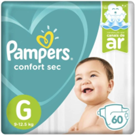 Fralda Pampers Confort Sec Pack Tamanho G 60 Unidades na Extra