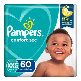 Fralda Pampers Confort Sec Tam  XXG - 60 Unidades na Drogaria Venancio