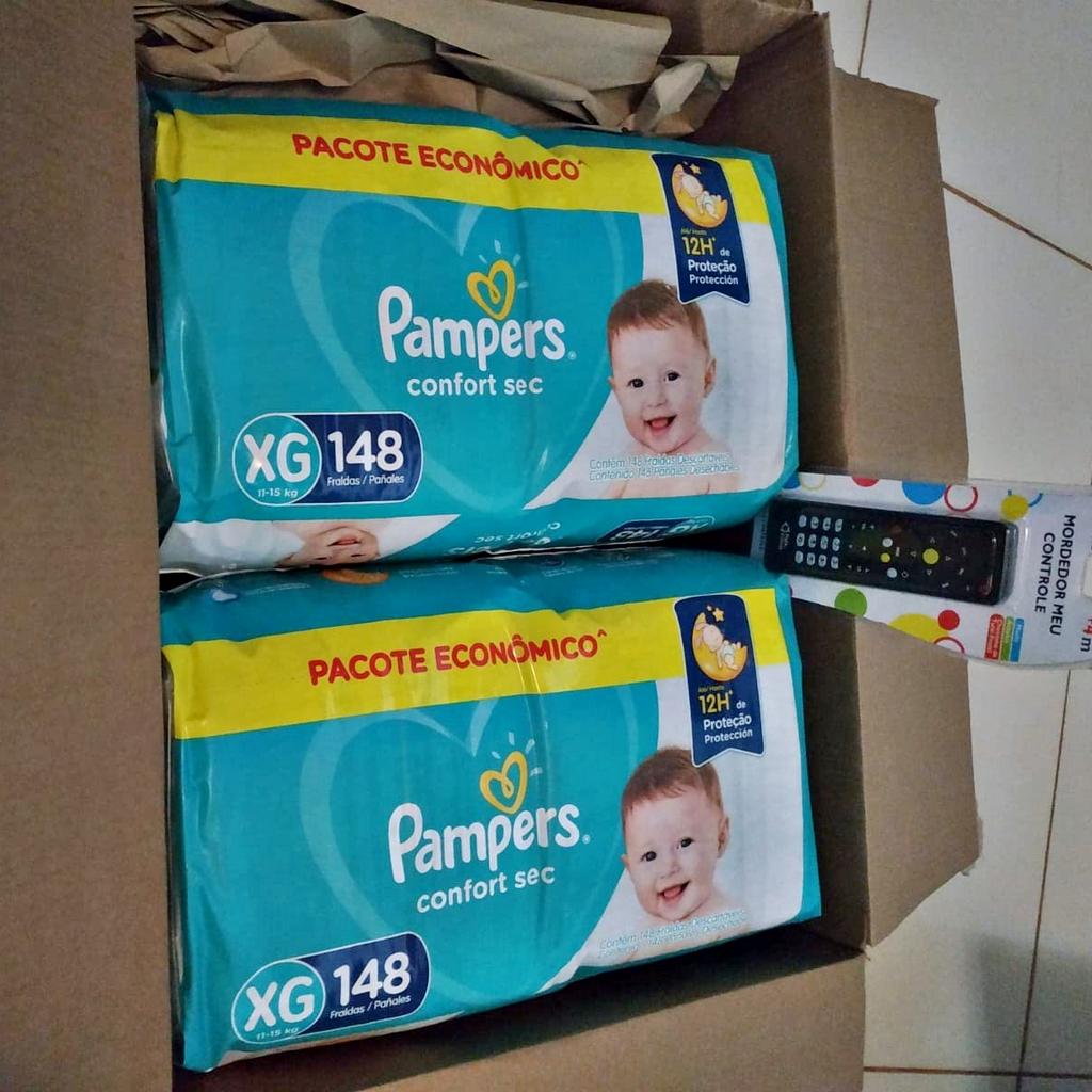 Fralda Pampers Confort Sec XG 148 Unidades, Pampers na Amazon