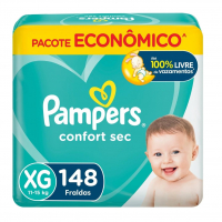 Fralda Pampers Confort Sec XG 148 Unidades, Pampers na Amazon