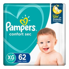 Fralda Pampers Confort Sec XG 62 unidades na Drogaria Venancio
