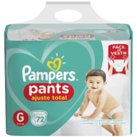 Fralda Pampers Pants Ajuste Total G - 72 unidades na Drogaria Venancio