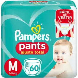 Fralda Pampers Pants Ajuste Total M 60 unidades na Amazon