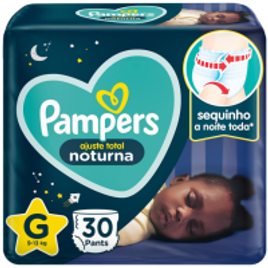 Fralda Pampers Pants Ajuste Total Noturna G 30 unidades na Americanas