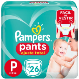 Fralda Pampers Pants Ajuste Total P 26 unidades na Americanas