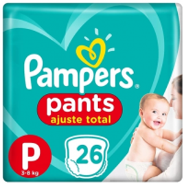 Fralda Pampers Pants Ajuste Total P - 26 unidades na Americanas