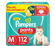 Fralda Pampers Pants Ajuste Total Tamanho M 112 Unidades na Amazon