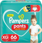 Fralda Pampers Pants Ajuste Total Tamanho – XG c/66 Unidades na Amazon