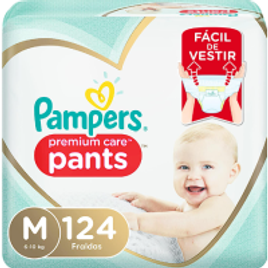 Fralda Pampers Pants Premium Care M 124 unidades na Amazon