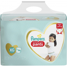 Fralda Pampers Pants Premium Care XG (Total 96 unidades) na Amazon