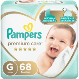 Fralda Pampers Premium Care G - 68 Unidades na Amazon