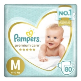 Fralda Pampers Premium Care Jumbo M - 160 Unidades na Casas Bahia