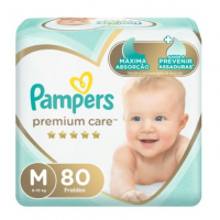 Fralda Pampers Premium Care M Com 80 Unidades na Droga Raia