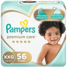 Fralda Pampers Premium Care Tam XXG 56 Unidades na Extra