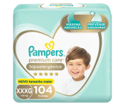Fralda Pampers Premium Care Tamanho XXXG 104 Unidades na Amazon