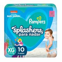 Fralda Pampers Splashers Para Nadar Baby Shark Tamanho XG 10 Unidades na Amazon