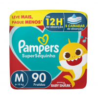 Fralda Pampers Supersequinha Tamanho M 90 Unidades na Amazon