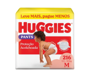 Fralda Pants Descartável Proteção Acolchoada M – Huggies – 216 fraldas na Amazon