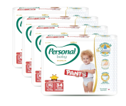 Fralda Personal Baby Premium Pants XG 4 pacotes com 34 fraldas na Amazon