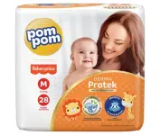 Fralda Pom Pom Derma Protek Jumbo M 28 Unidades na Amazon