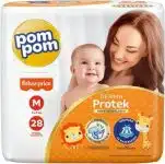 Fralda Pom Pom Derma Protek Jumbo M – 28 Unidades na Amazon