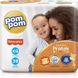Fralda Pom Pom Derma Protek Mega XG 38 Unidades na Amazon