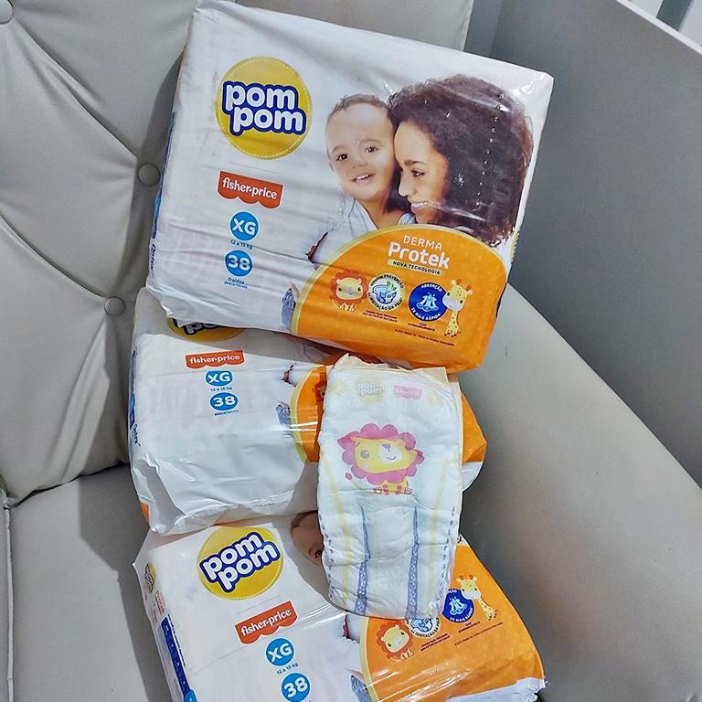 Fralda Pom Pom Derma Protek Mega XG 38 Unidades na Amazon