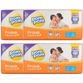 Fralda Pom Pom Protek Derma Hiper XG com 240 unidades na Extra