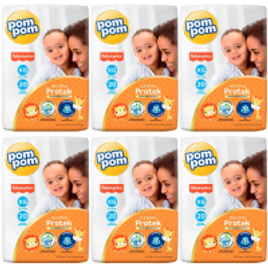 Fralda Pom Pom Protek Derma Jumbo Tamanho XG – 120 Unidades na Casas Bahia