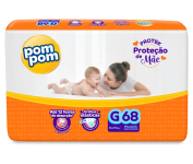 Fralda Pom Pom Protek Proteção de Mãe Hiper G 68 Unidades na Amazon