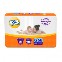 Fralda Pom Pom Protek Proteção De Mãe Hiper G 68 Unidades na Amazon