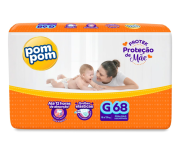 Fralda Pom Pom Protek Proteção de Mãe Hiper G – 68 Unidades na Amazon