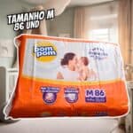 Fralda Pom Pom Protek Proteção de Mãe Hiper M 86 Unidades na Amazon