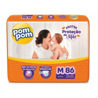 Fralda Pom Pom Protek Proteção De Mãe Hiper M 86 Unidades na Amazon