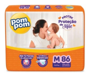 Fralda Pom Pom Protek Proteção de Mãe Hiper M – 86 Unidades na Amazon