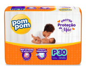 Fralda Pom Pom Protek Proteção de Mãe Jumbo P 30 Unidades na Amazon