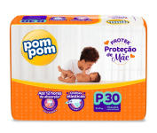 Fralda Pom Pom Protek Proteção de Mãe Jumbo P 30 Unidades na Amazon