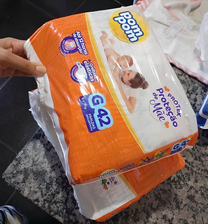Fralda Pom Pom Protek Proteção de Mãe Mega G 42 Unidades na Amazon