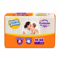 Fralda Pom Pom Protek Proteção De Mãe Mega M 48 Unidades na Amazon