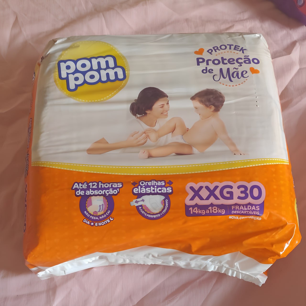 Fralda Pom Pom Protek Proteção de Mãe Mega XXG 30 Unidades na Amazon